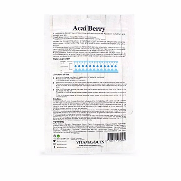 VITAMASQUES | Acai Berry Sheet Mask (Pack of 5) - Picture 6 of 7